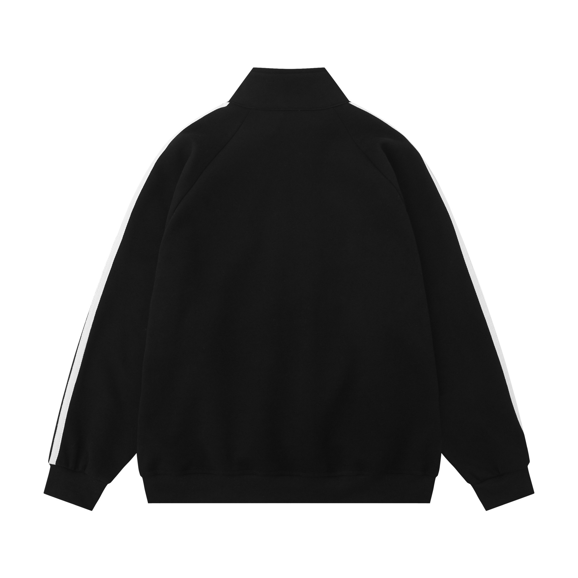 Vintage Embroidered Half Zipped Stand Collar Sweatshirt Street Coat