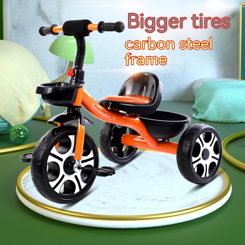 Children’s Three-wheeled Bicycle Anti-rollover With Bucket
