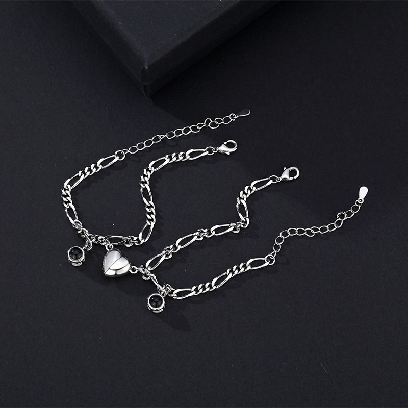 Simple Projection 100 Languages I Love You Couple Bracelet