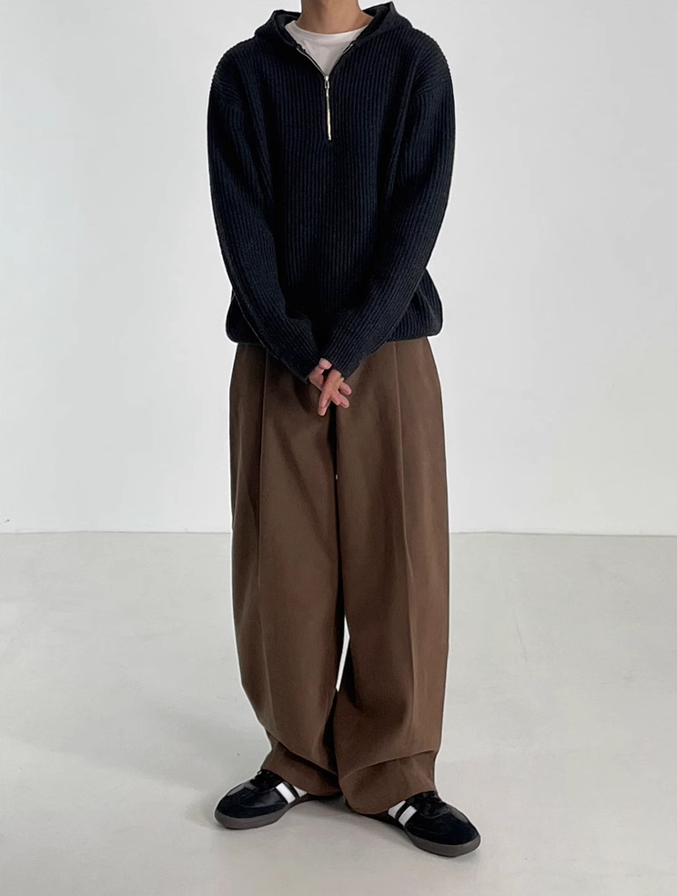 Men's Autumn And Winter Loose Straight Thickening Casual Pants