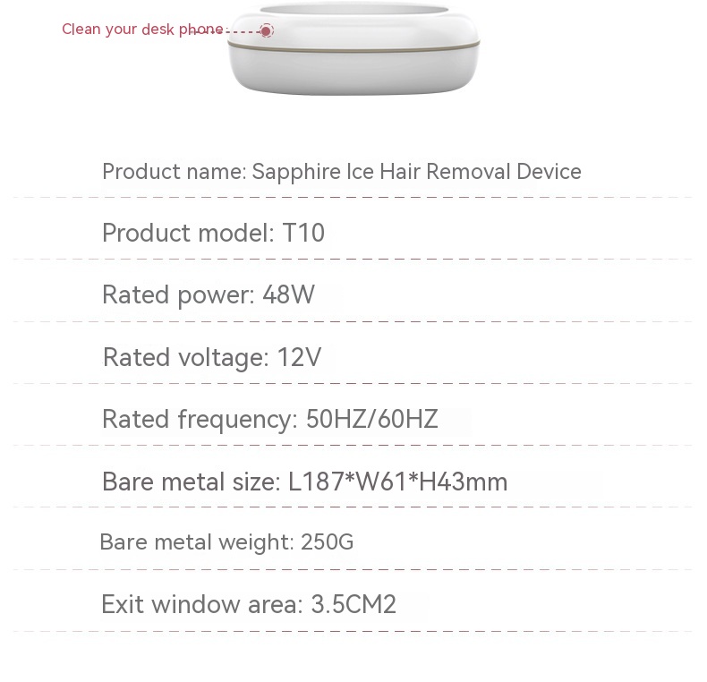 Sapphire Whole Body Hair Removal And Skin Rejuvenation Intense Pulsed Light Treatment Instrument Women's Beauty Instrument — foto 2