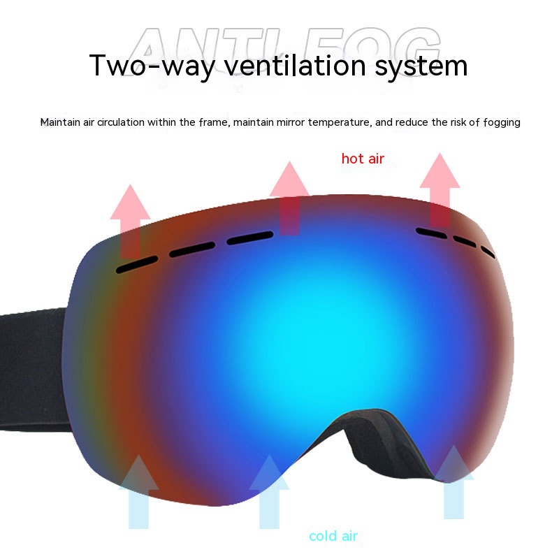 Title 9, Spherical Ski Double-layer Anti-fog HD Large Vi...