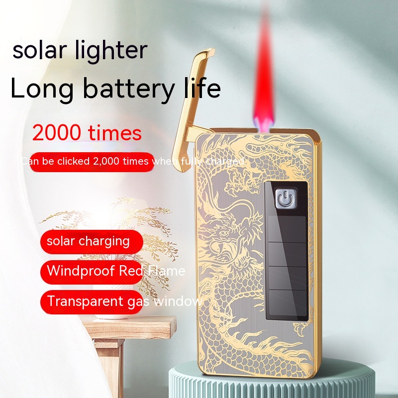 Nooriva HB235 solar lighter packaged inside the gift box with lid closed, ready for gifting.