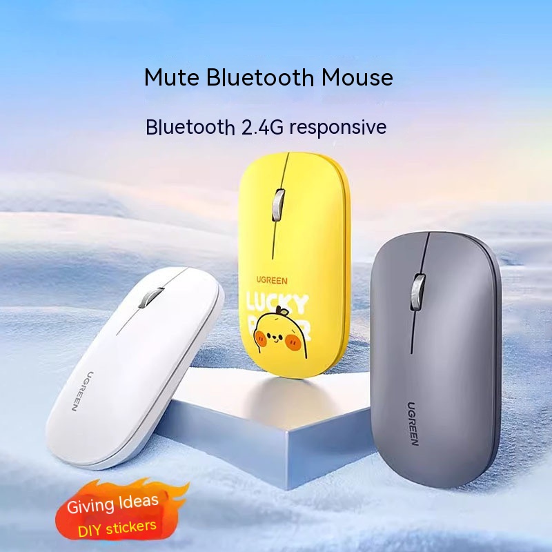 Title 7, Mouse sem fio Bluetooth de modo duplo para escr...