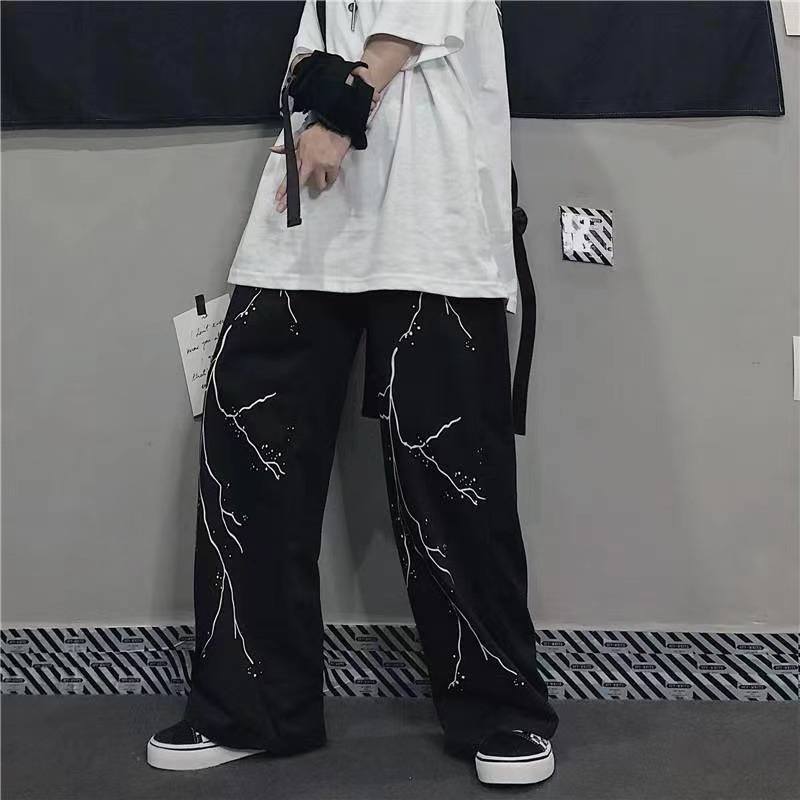 Lightning Print Sports Casual Pants - Image 4