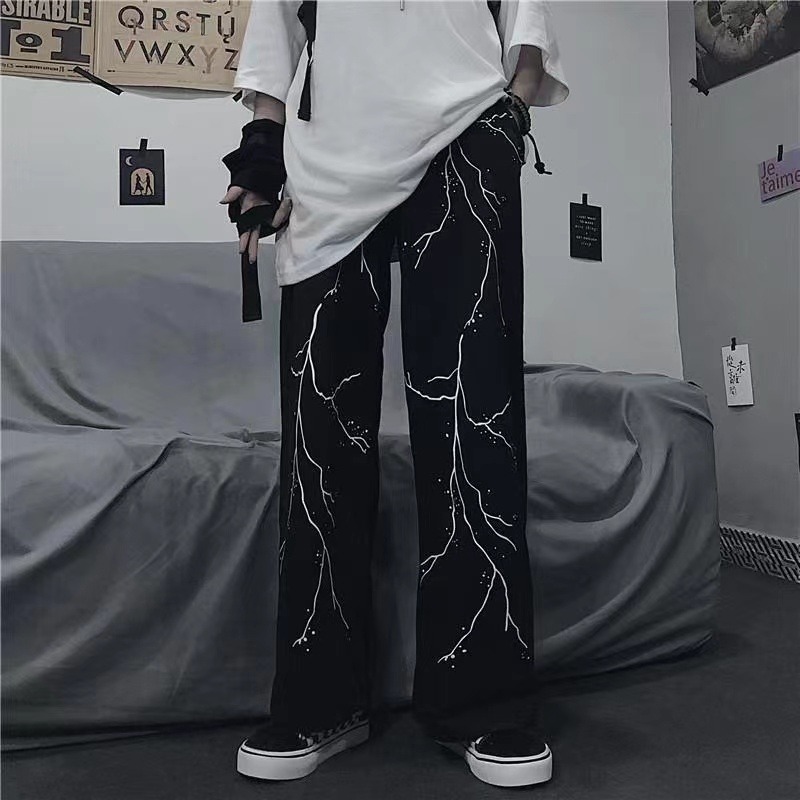 Lightning Print Sports Casual Pants - Image 10