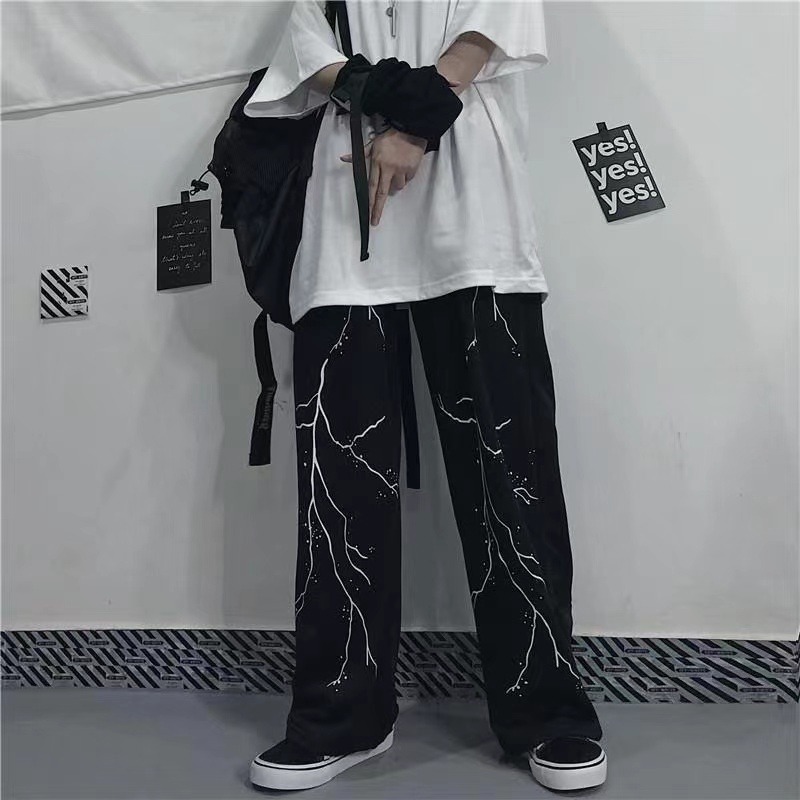 Lightning Print Sports Casual Pants - Image 5