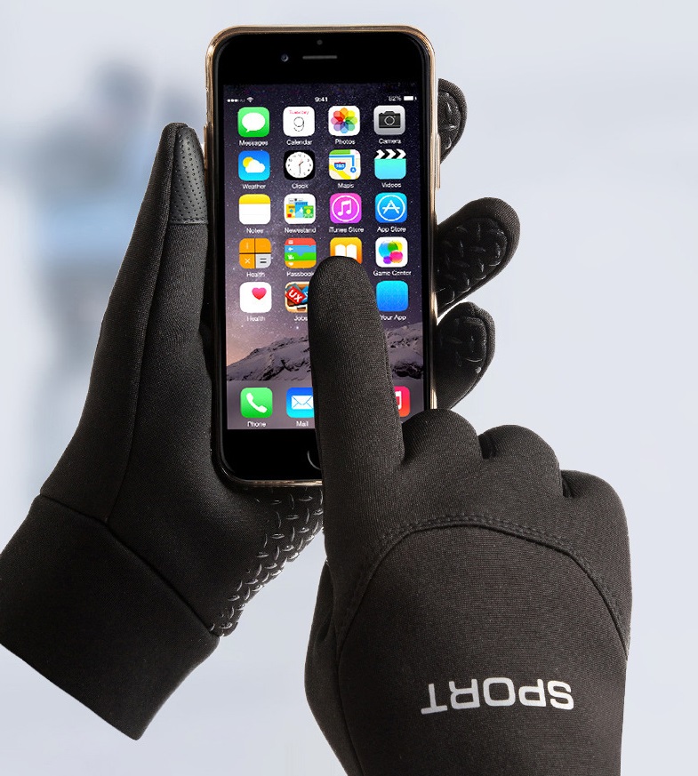 Warm With Velvet Waterproof Two Finger Men's Gloves - Image 6