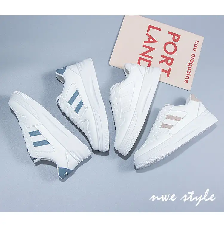 Women's All-matching Casual Sports Leather Summer White