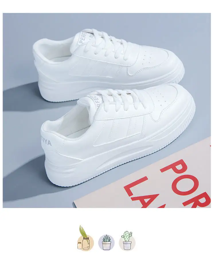 Women's All-matching Casual Sports Leather Summer White