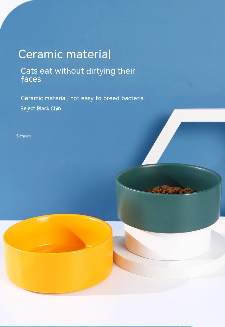 Pet Ceramic Bowl In Stock Simple Style