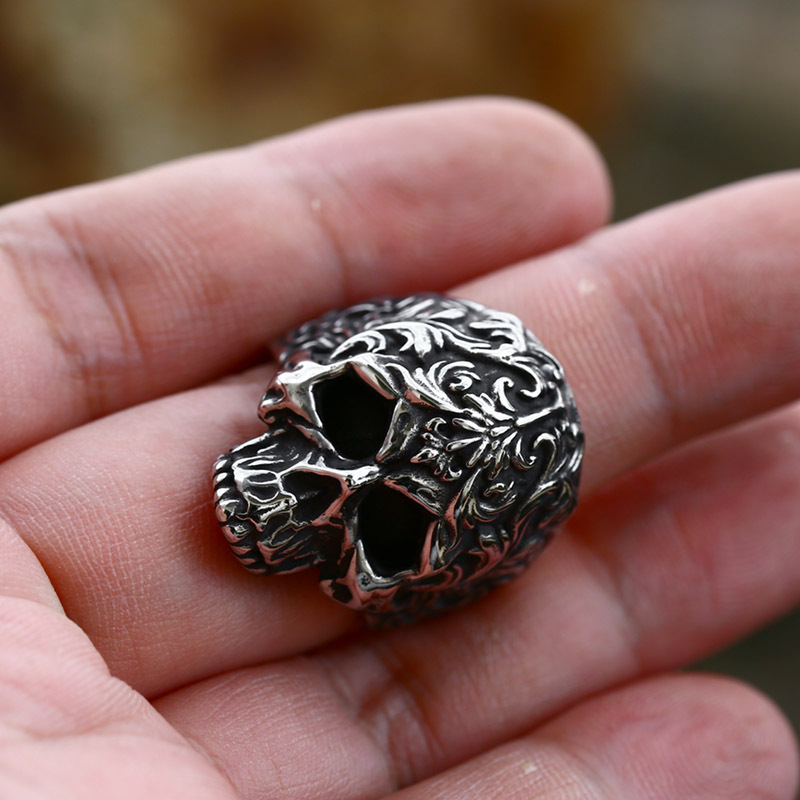 Title 5, Punk Style Hip-hop Skull Titanium Steel Ring fo...