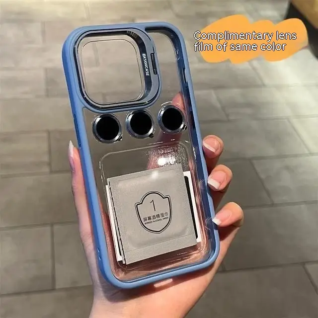 With Lens Protector Phone Case Transparent Support