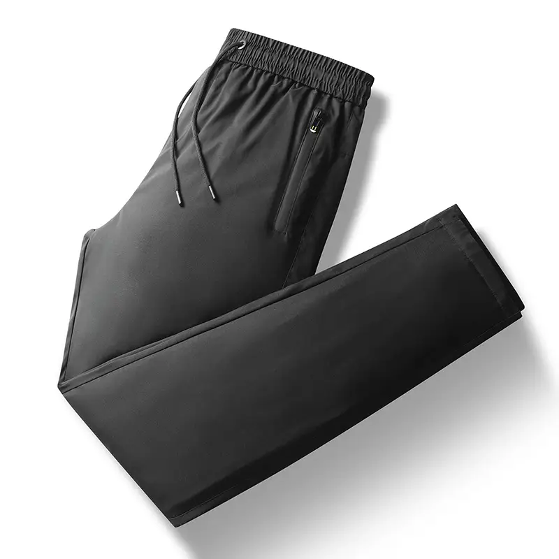 Men's Winter New Elastic Waist Down Wadded Trousers