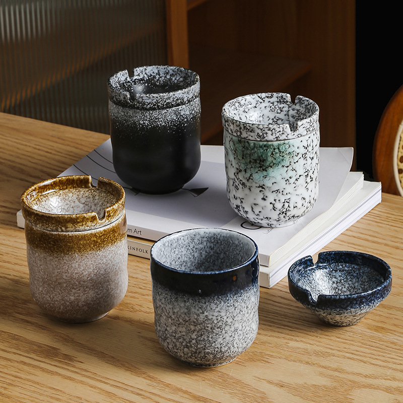Retro Chinese Windproof Kiln Baked Ashtray - Image 3