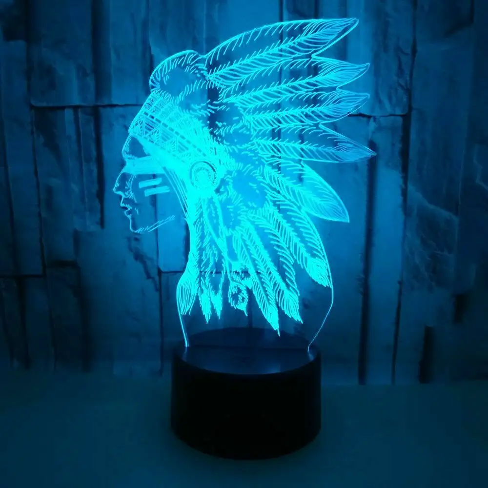 3d Small Night Lamp Creative Usb Colorful Gradient