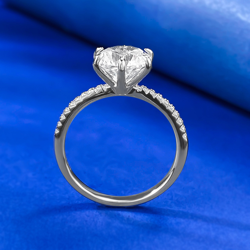 Title 5, 1 Carat Six Claw Ring Female High Carbon Diamon...