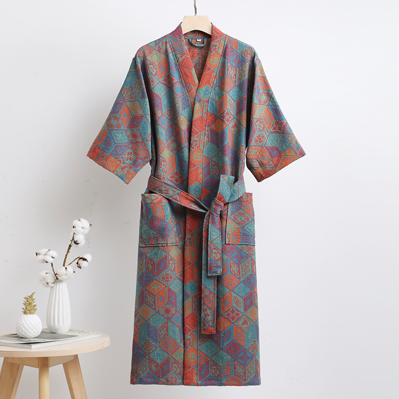 Title 5, Pure Cotton Double-layer Gauze Bathrobe Spring ...