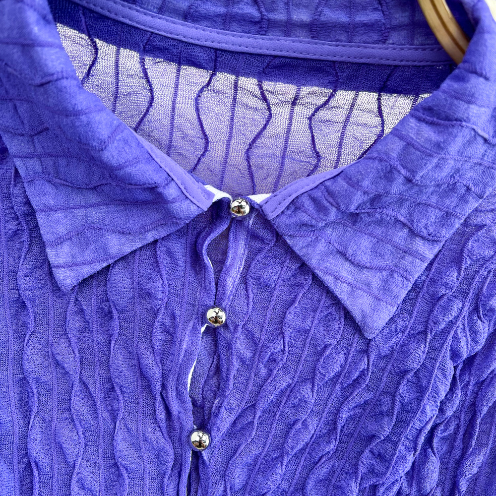French Retro Sexy See-through Long Sleeves Irregular Short Dovetail Shirt