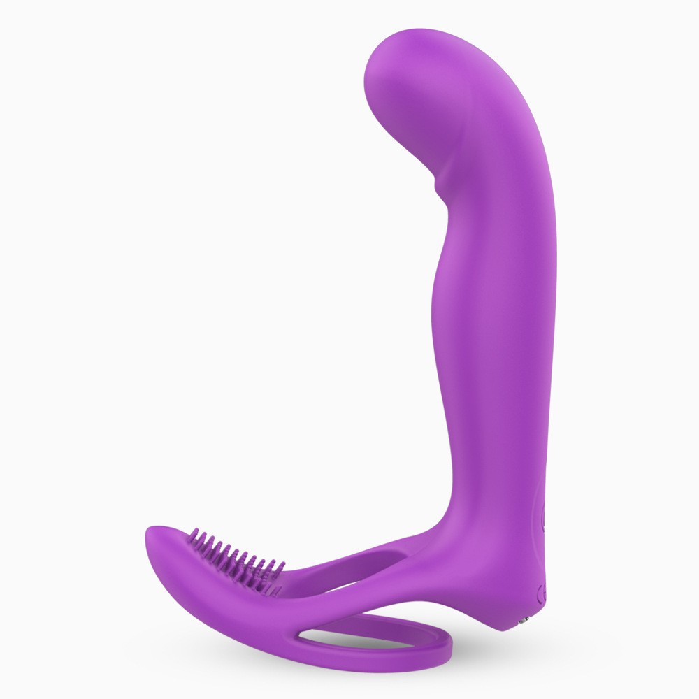 Double-layer Sperm Locking Prostate Massager For Men And Women Remote Control Double Plug Horseshoe Ring - Image 10