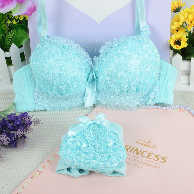 Title 10, Lace Thin Cute Girly Bra Set