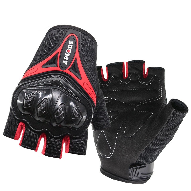 Motorcycle Summer Half Finger Gloves Anti-fall Off-road Riding Gloves