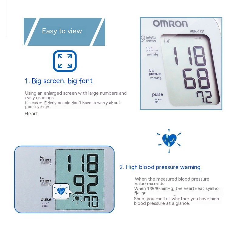 Title 5, Upper Arm Electronic Blood Pressure Meter House...