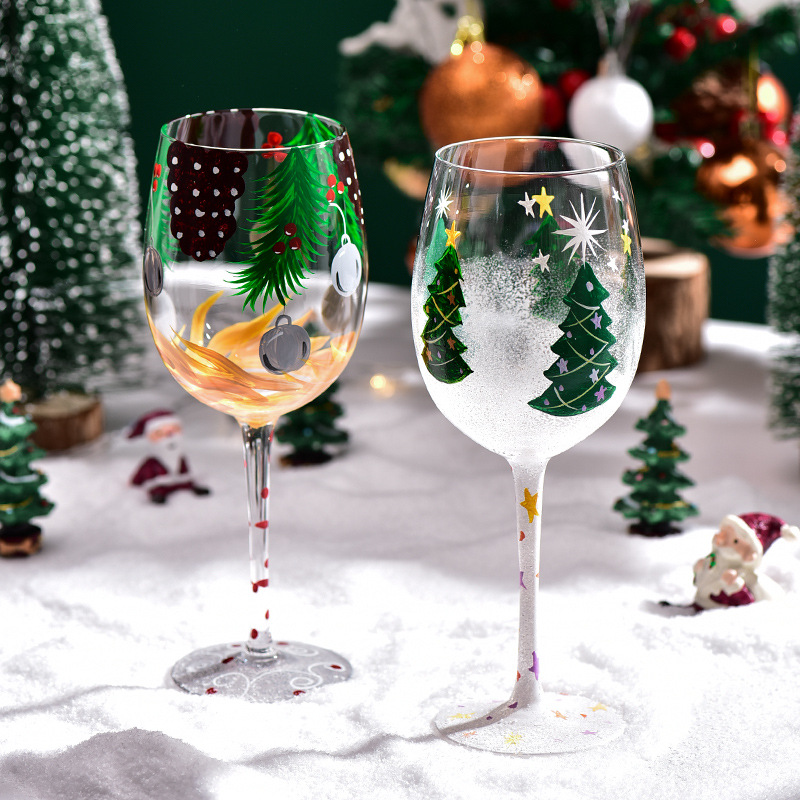 Title 2, Christmas Decorative Glass Goblet