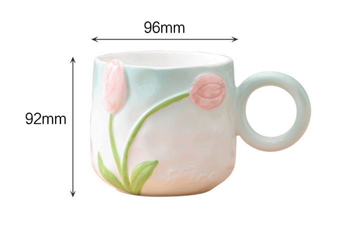 Title 1, Fashion Relievo Flower Good-looking Water Cup