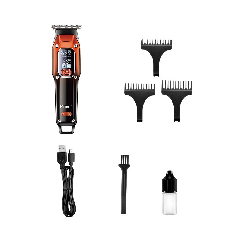 Kemei Professional Digital LCD Hair Clipper with USB Fast Charging - Image 4