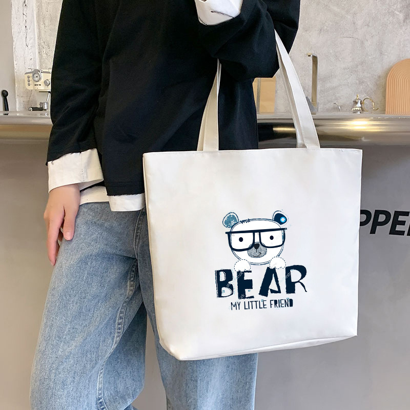 Women's Canvas Bag New Shoulder Handbag Student Tote One Piece — foto 27