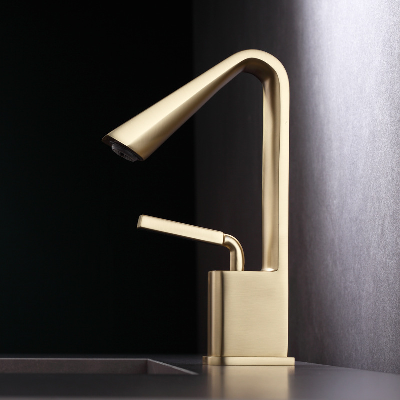 Copper Light Luxury And Simplicity Hot And Cold Faucet