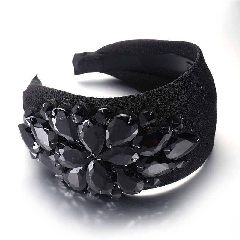 Title 6, Design Solid Color Diamond-laid Headband Cross-...