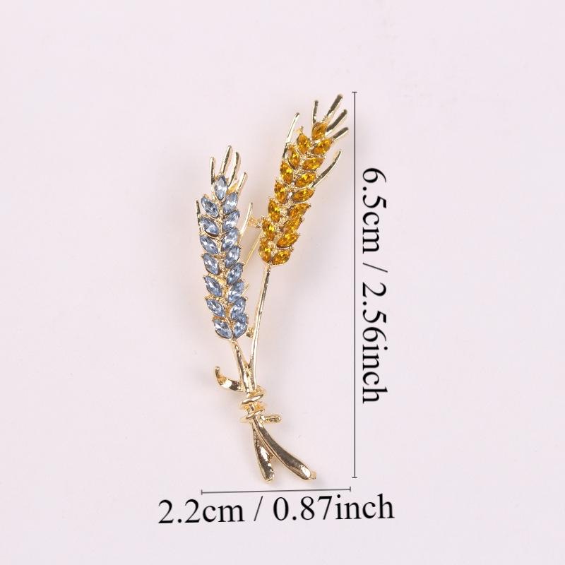 Good-looking Ears Of Wheat Brooch Diamond Elegant Graceful — foto 13