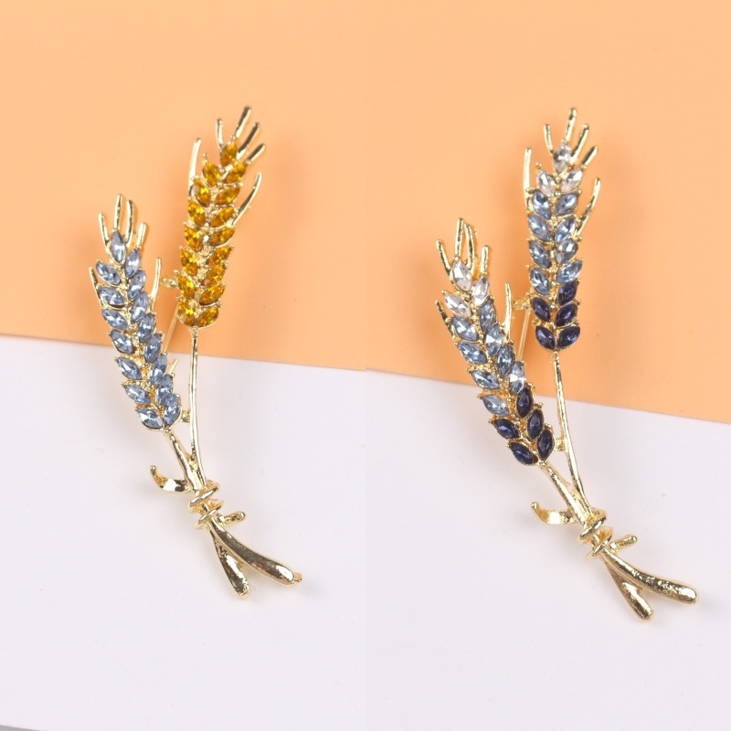 Good-looking Ears Of Wheat Brooch Diamond Elegant Graceful — foto 2