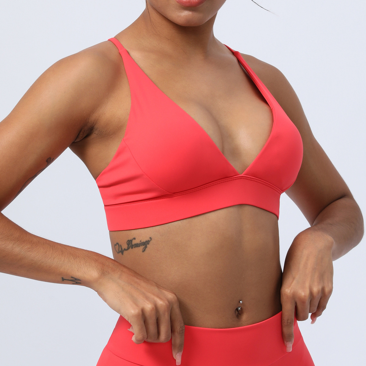 Title 7, Yoga Sports Bra Cross Without Steel Ring