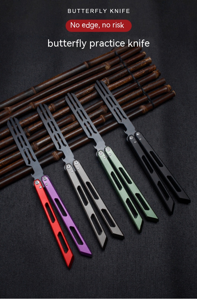 Title 1, Magic Tuning Fork Butterfly Knife Aluminum Hand...