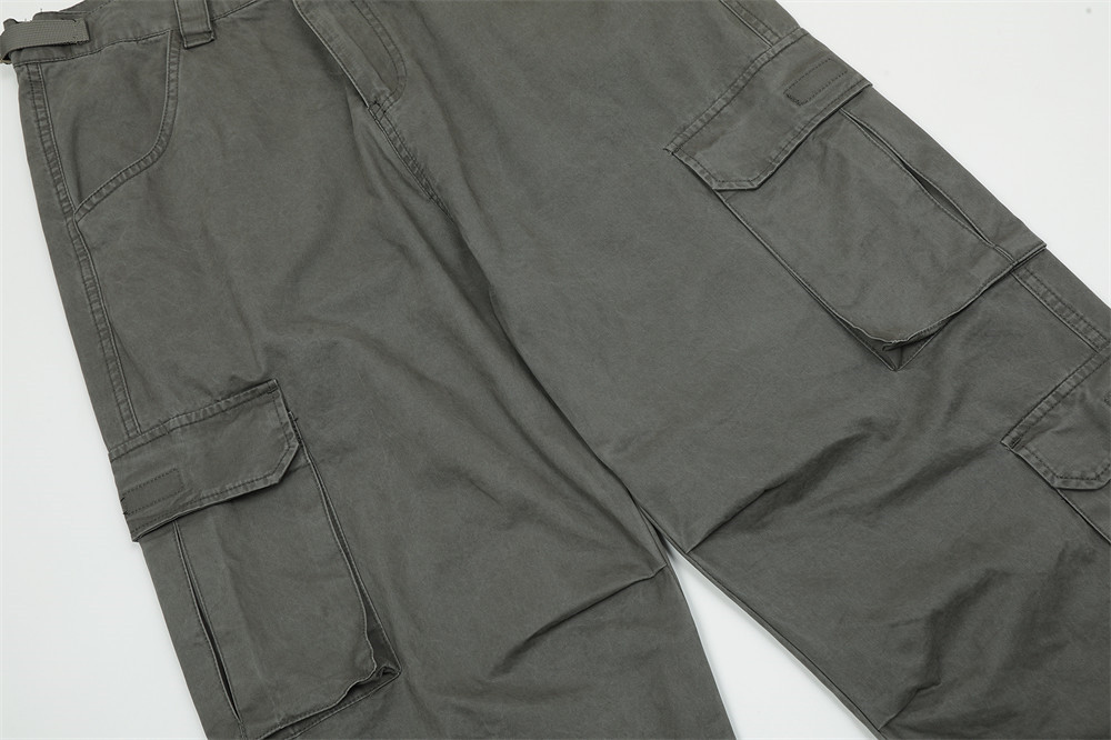 Loose Casual Drawstring Ankle-tied Multi-pocket Cargo Pants Men