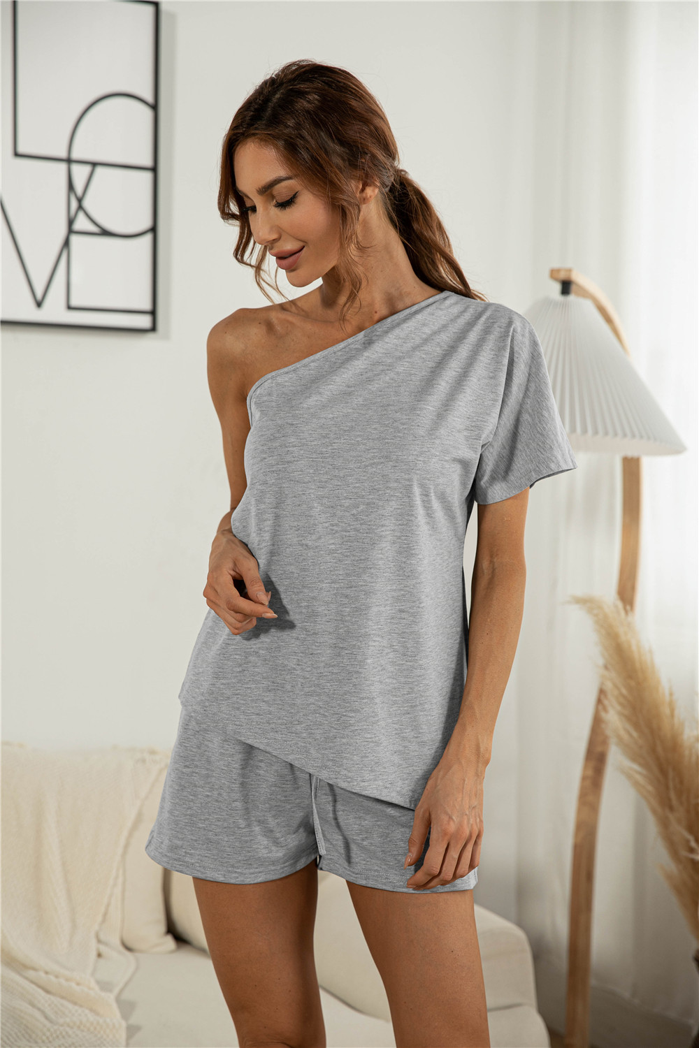 Title 9, Off-the-shoulder Short Sleeve Sloping-shoulder ...