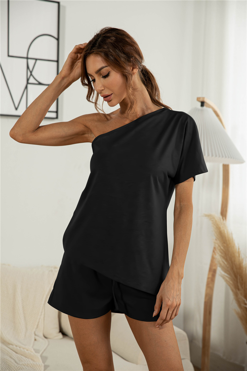 Title 15, Off-the-shoulder Short Sleeve Sloping-shoulder ...