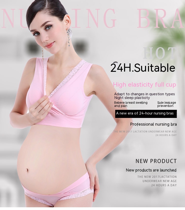 Title 4, Lace Vest-style Maternity Underwear Wireless Cr...