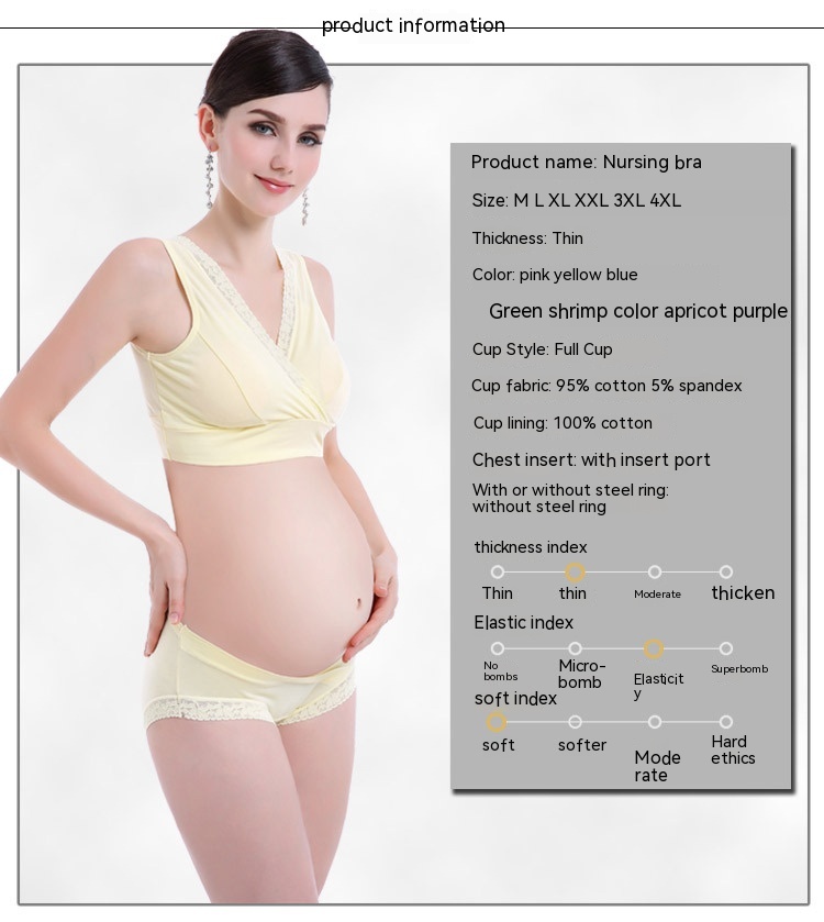 Title 5, Lace Vest-style Maternity Underwear Wireless Cr...