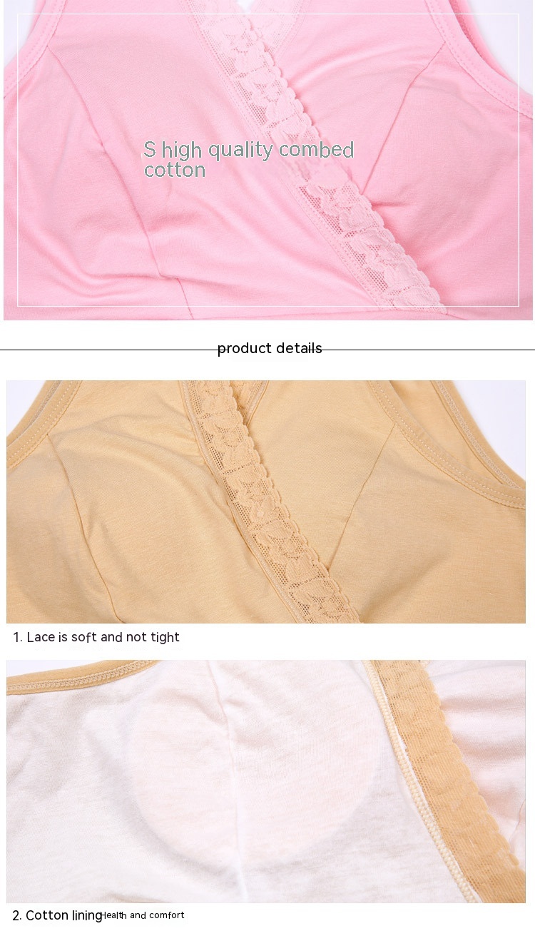 Title 7, Lace Vest-style Maternity Underwear Wireless Cr...