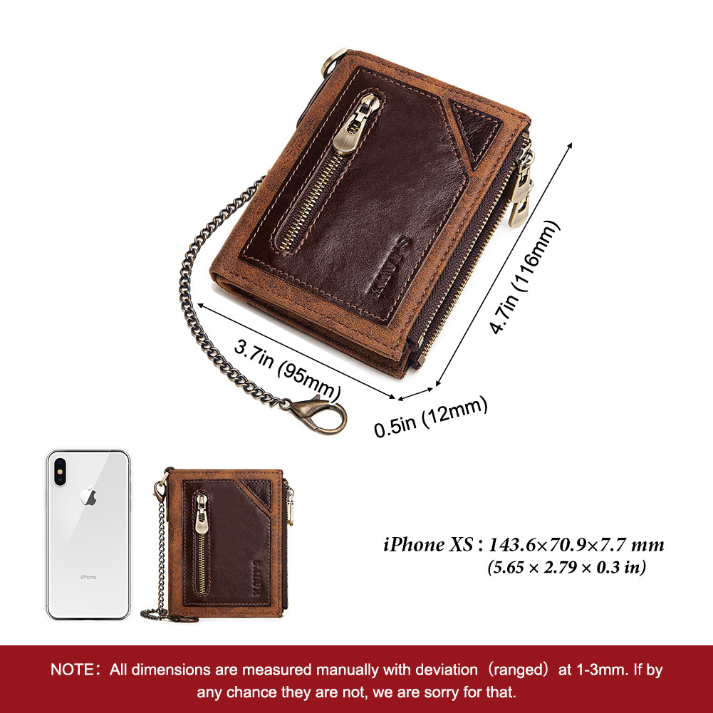 Men's Wallet Anti-theft Swiping RFID Leather Wallet Multifunctional — foto 3