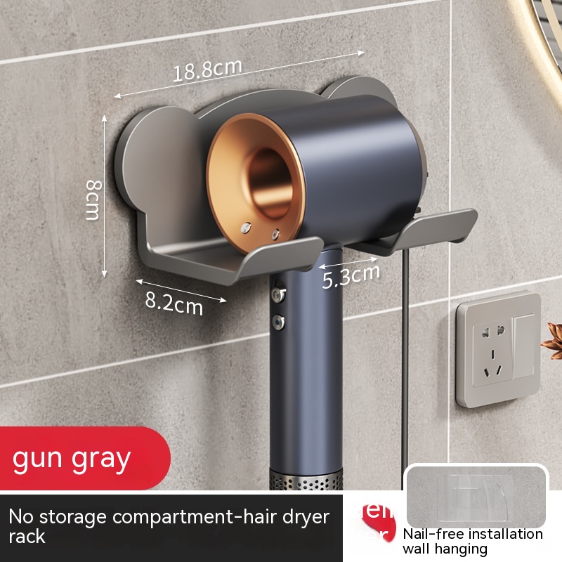 Title 11, Punch-free Wall-mounted Hair Dryer Storage Rack