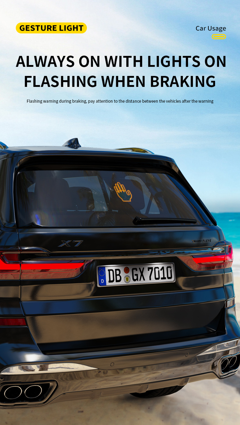 Car Finger Lights Flashing LED Gesture Warning Light - Image 9