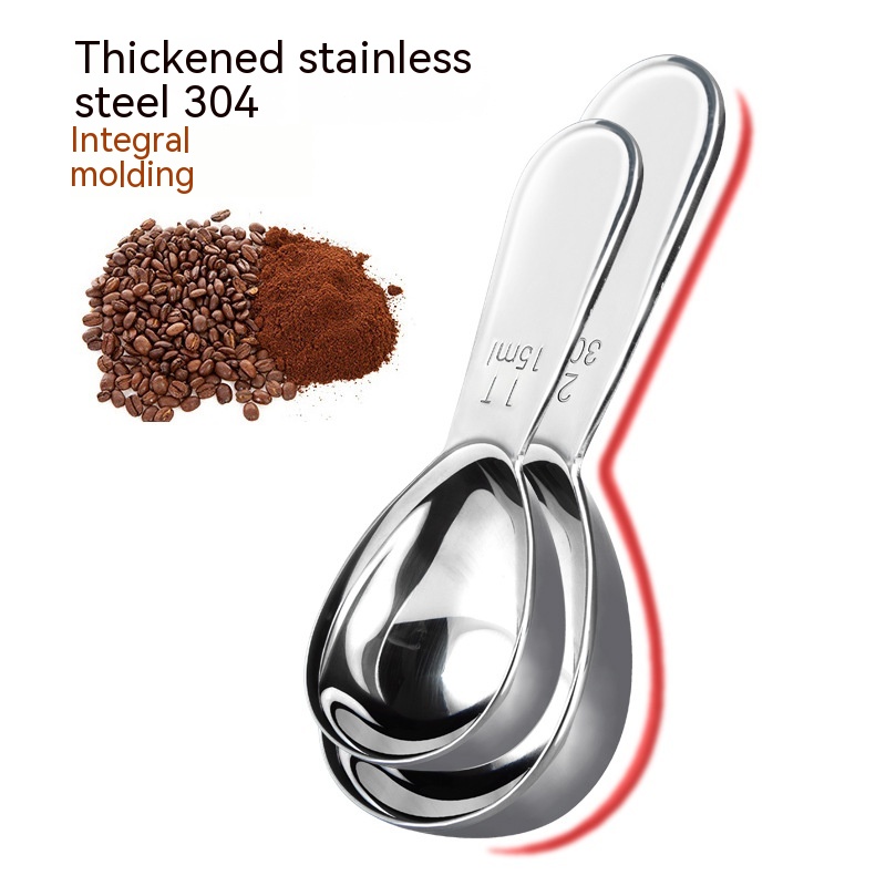 Title 1, Stainless Steel Measuring Spoon Suit Coffee Sca...