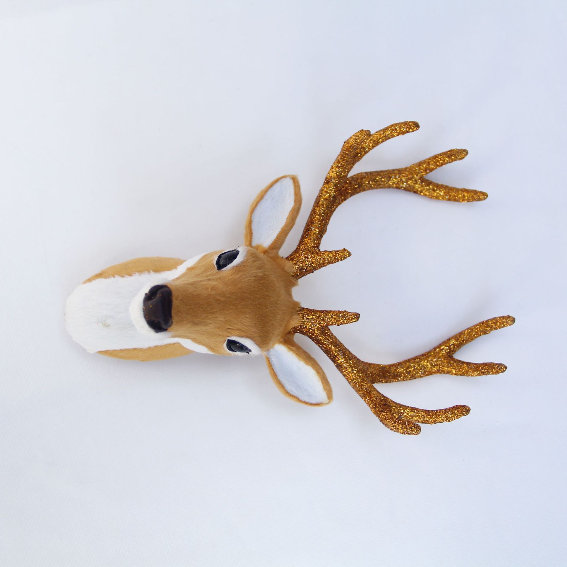 Title 3, Fur Simulation Animal Sika Deer Head Wall Decor...