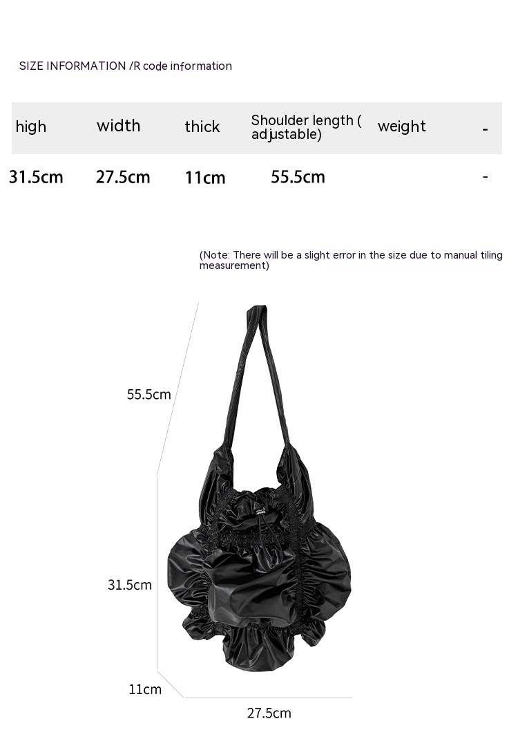 Special-interest Design Pleated Large Capacity Shoulder Bag — foto 21