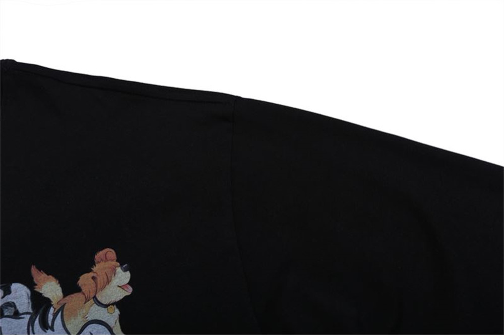 Retro Cute Puppy Printed Casual Long Sleeve Sweatshirt